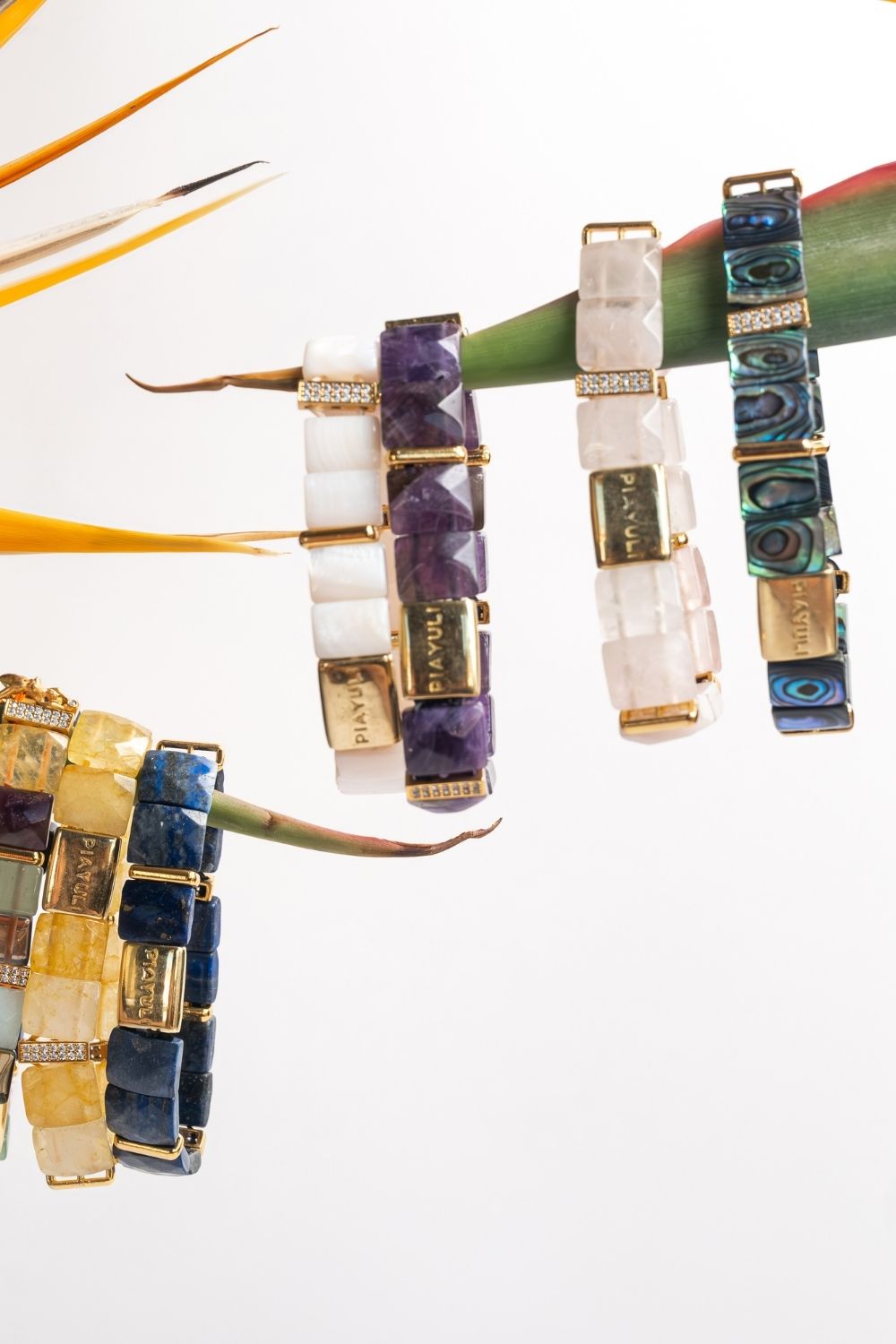 Modern doğal taş lapis lazuli bileklik modeli