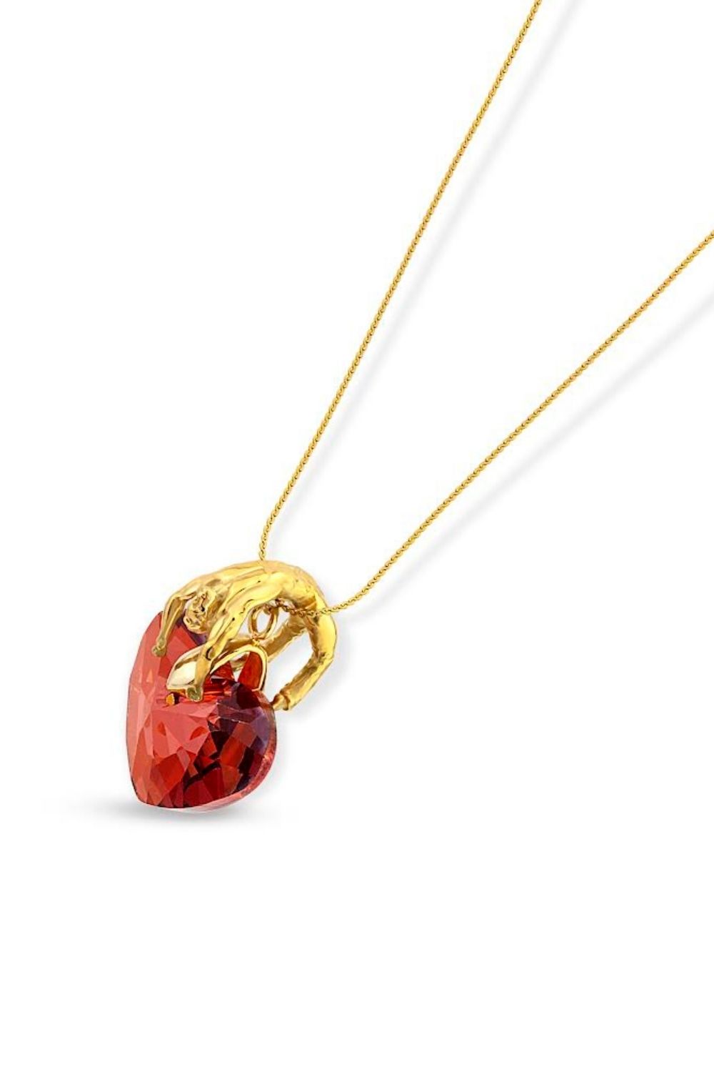 Kalp Swarovski taş detaylı Mr Lovely Mini kolye görünümü