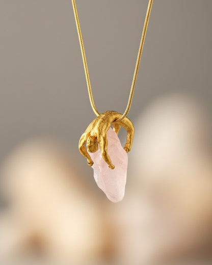  Pink Quartz Lover Mini Necklace