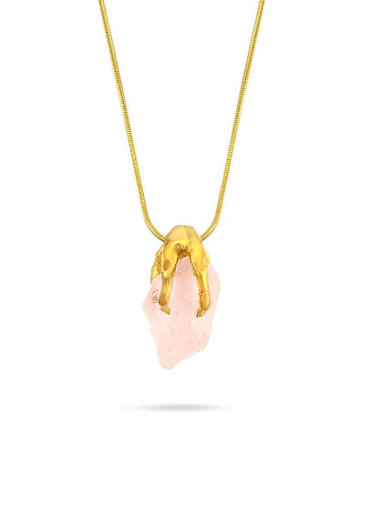  Pink Quartz Lover Mini Necklace