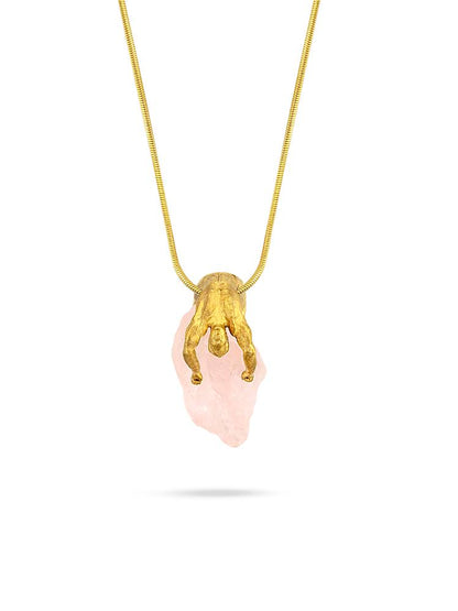  Pink Quartz Lover Mini Necklace
