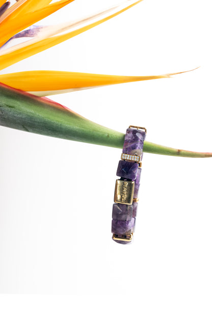 Amethyst Natural Stone | No-Stress Bracelet