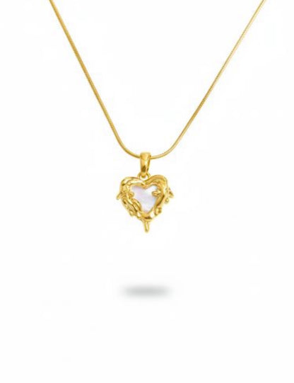 Flowing Mother-of-Pearl Heart