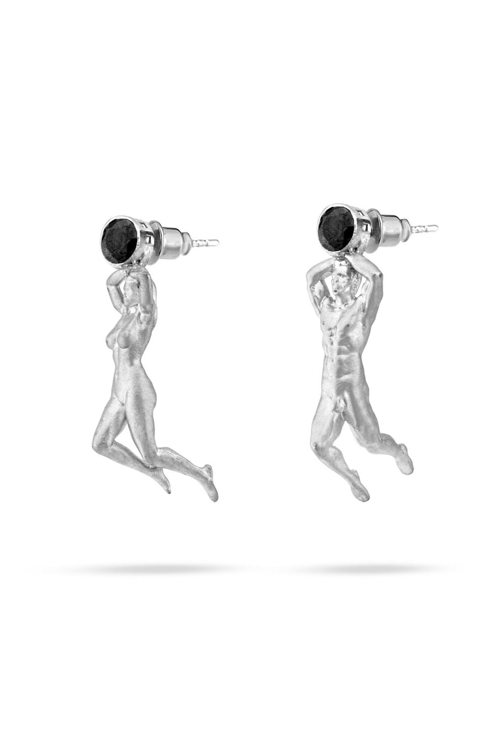 Zirkon taşlı Daphne and Apollo küpe modeli