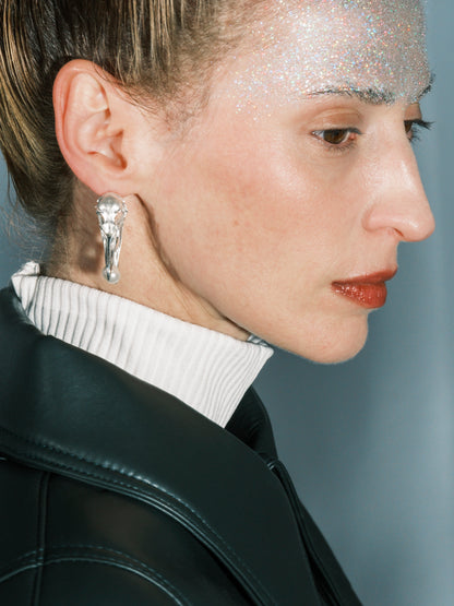 Lüks doğal incili Freedom Pearl Earring görünümü