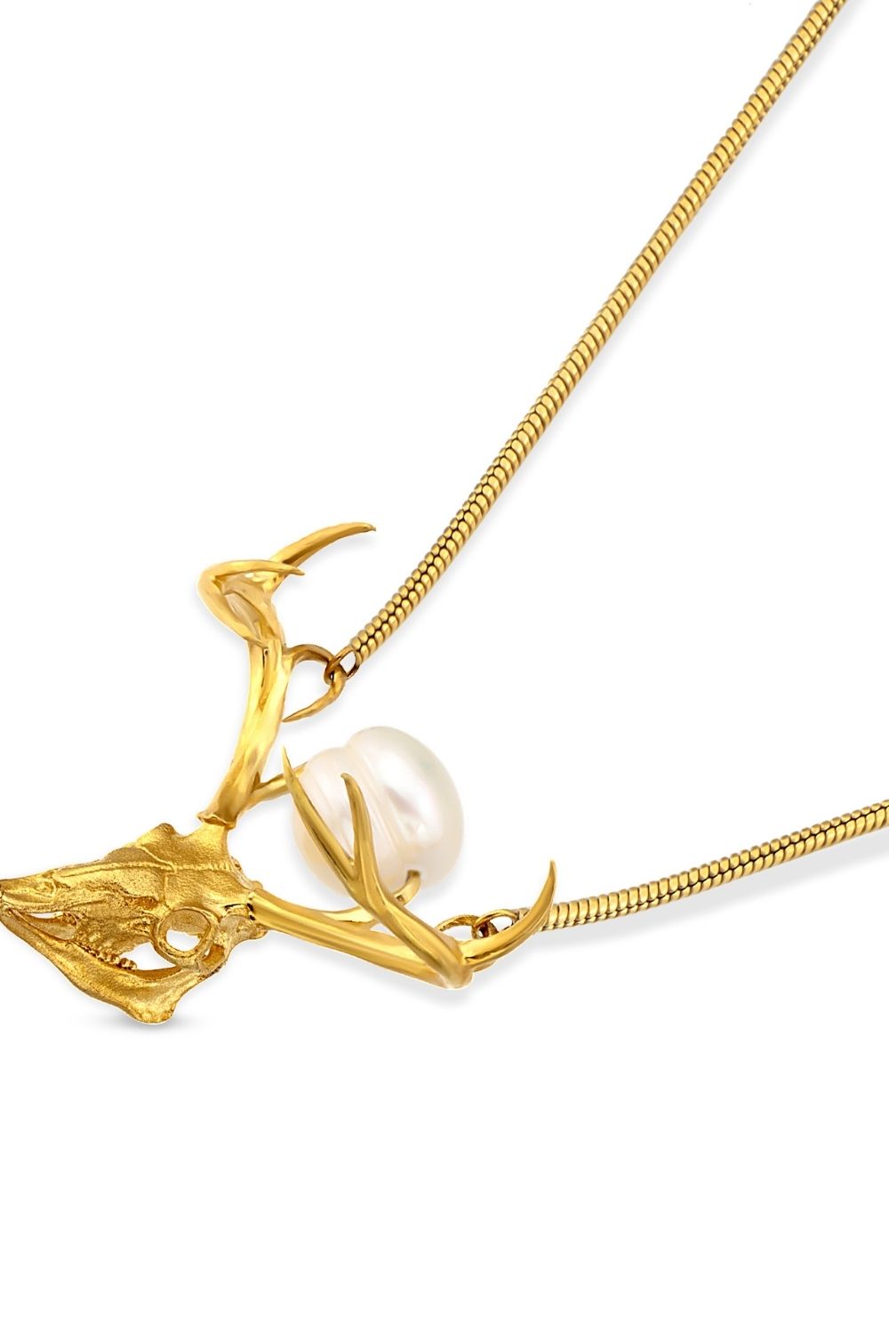 22K altın kaplama My Deer Pearl kolye görünümü